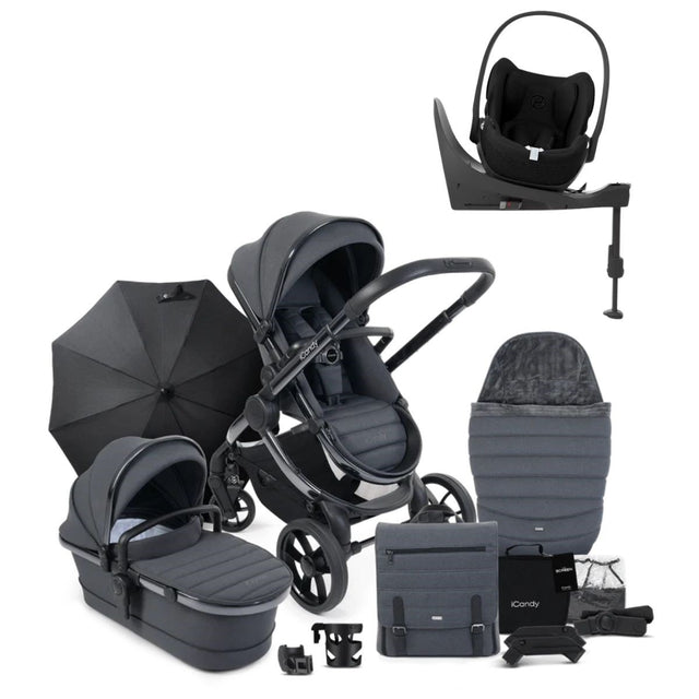 iCandy Peach 7 Luxury Travel System, Cybex Cloud T Dark Grey