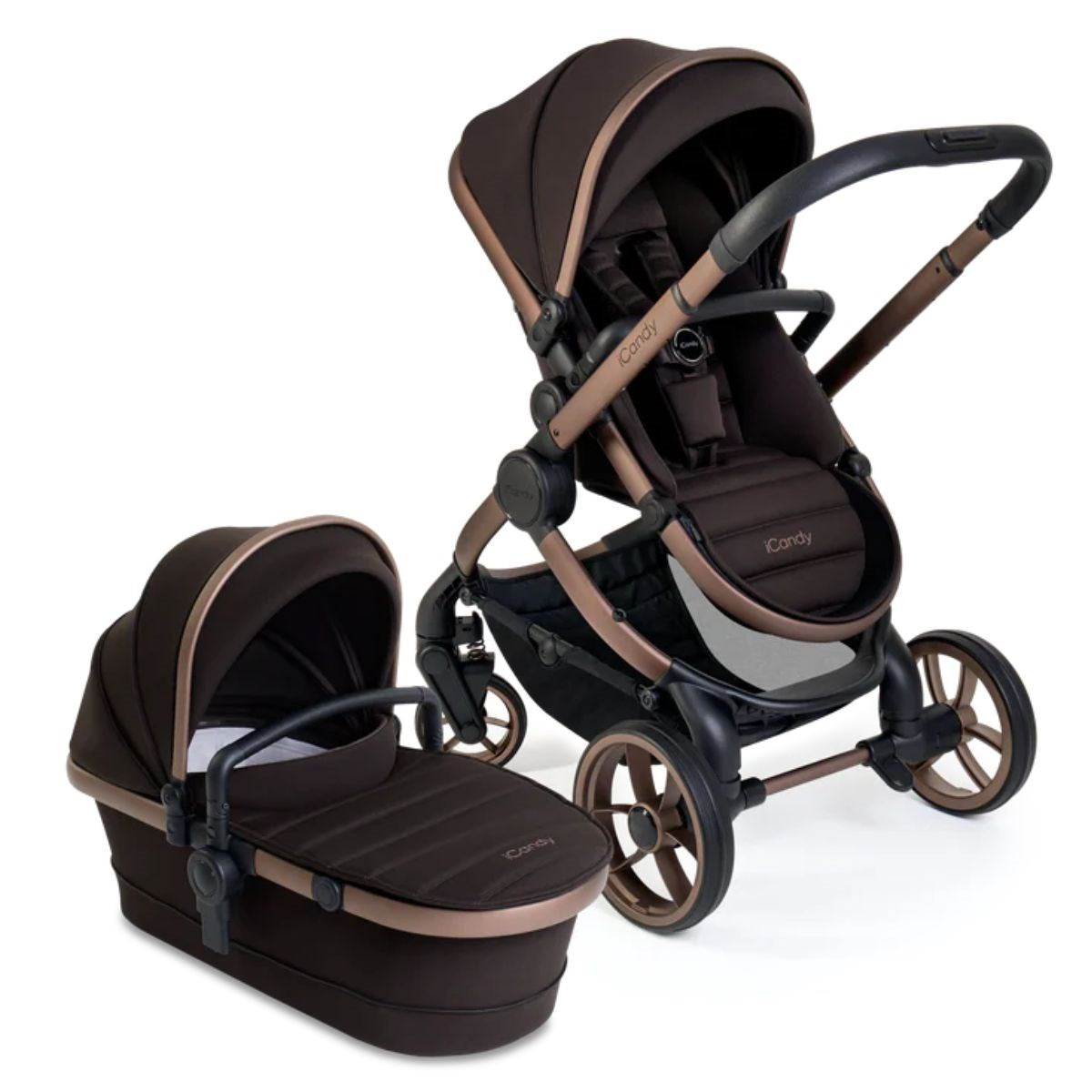 iCandy Peach 7 Luxury Travel System, Cybex Cloud T, Dark Pecan Edition