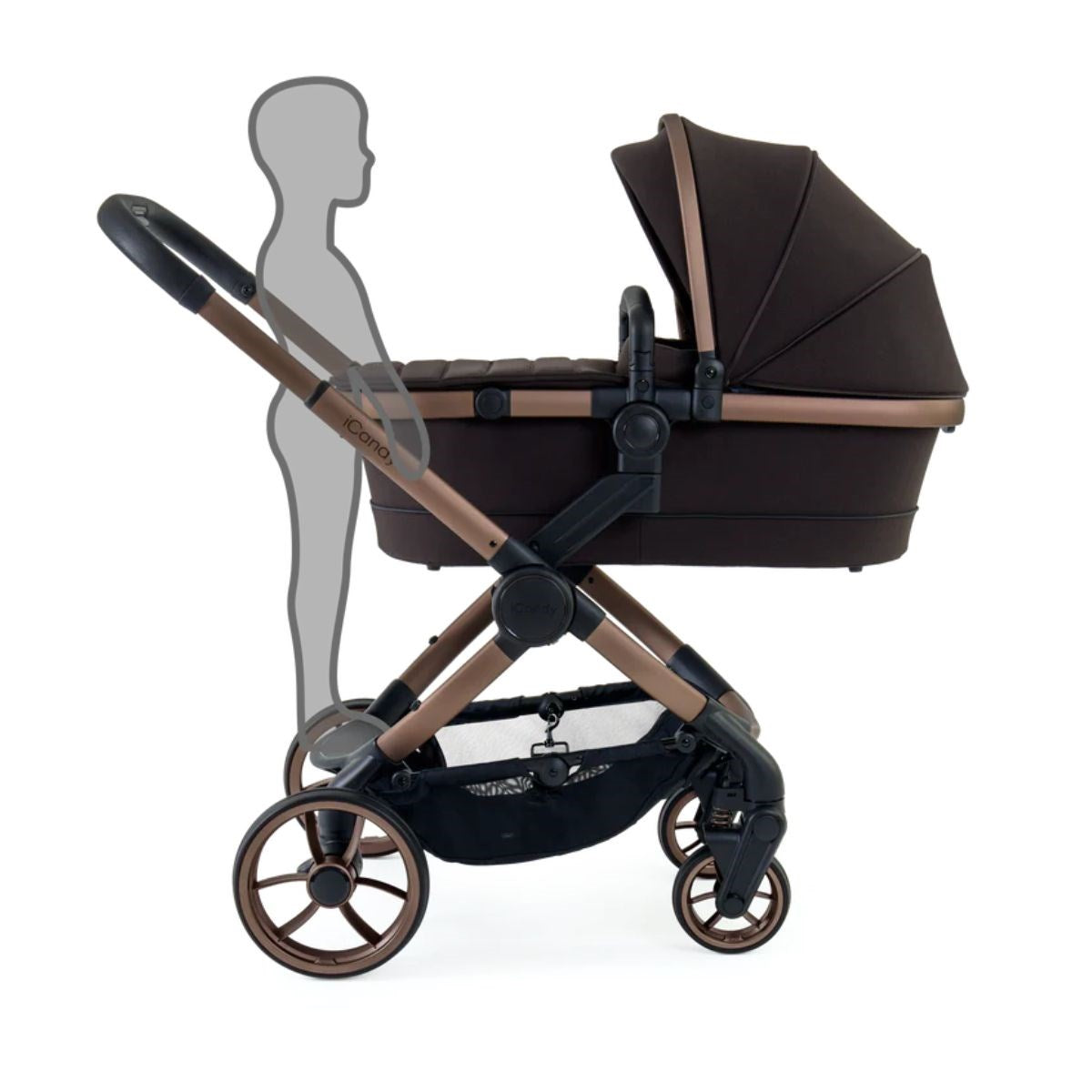 iCandy Peach 7 Luxury Travel System, Cybex Cloud T, Dark Pecan Edition