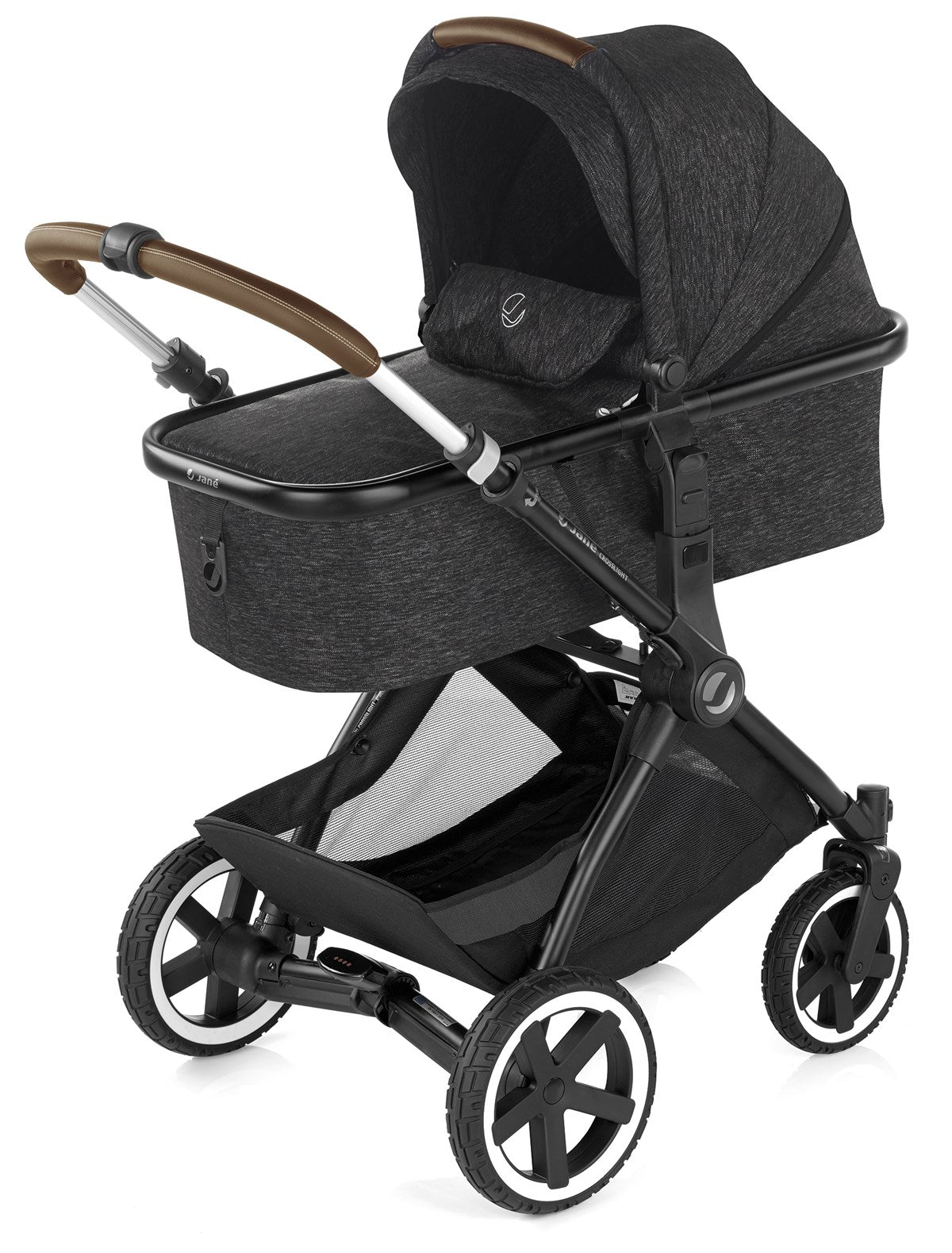 Jane Crosslight + Micro Pro + Travel Carrier Travel System, Cold Black