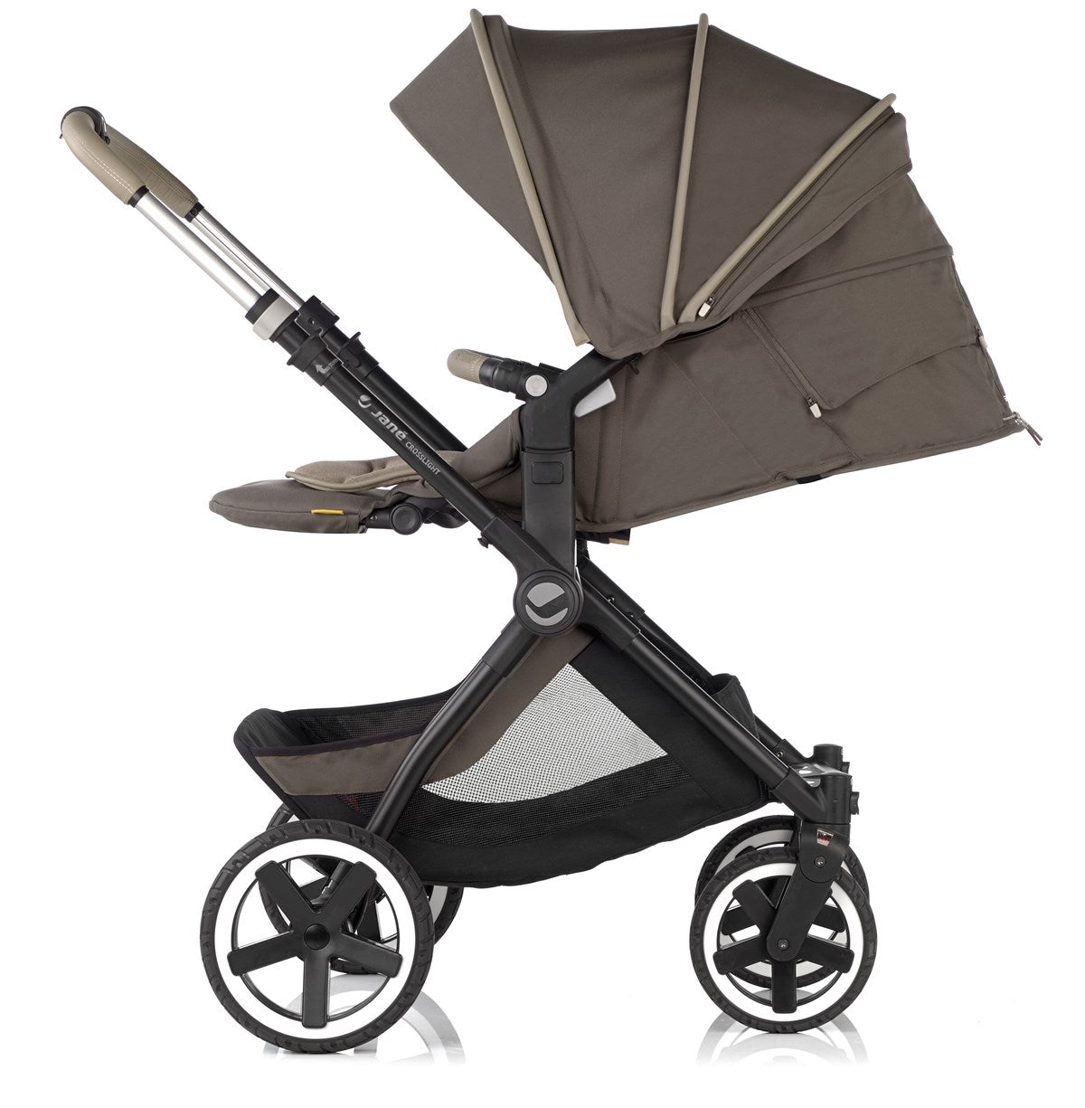 Jane Crosslight + Micro Pro + Travel Carrier Travel System, Cold Black