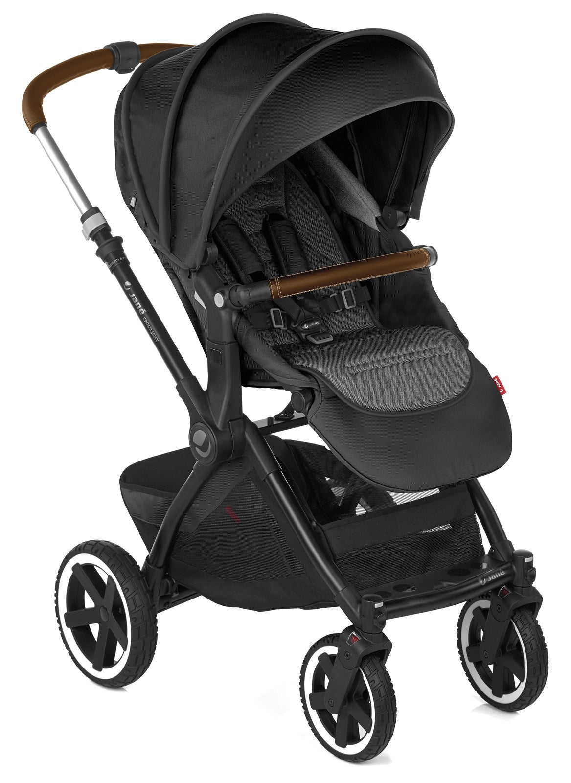 Jane Crosslight + Micro Pro + Travel Carrier Travel System, Cold Black