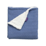 Clevamama Luxe Sherpa Baby Blanket - Blue