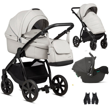 Noordi Fjordi V1 Leather 3in1 with Joie i-Snug 2 Car Seat, Cloud