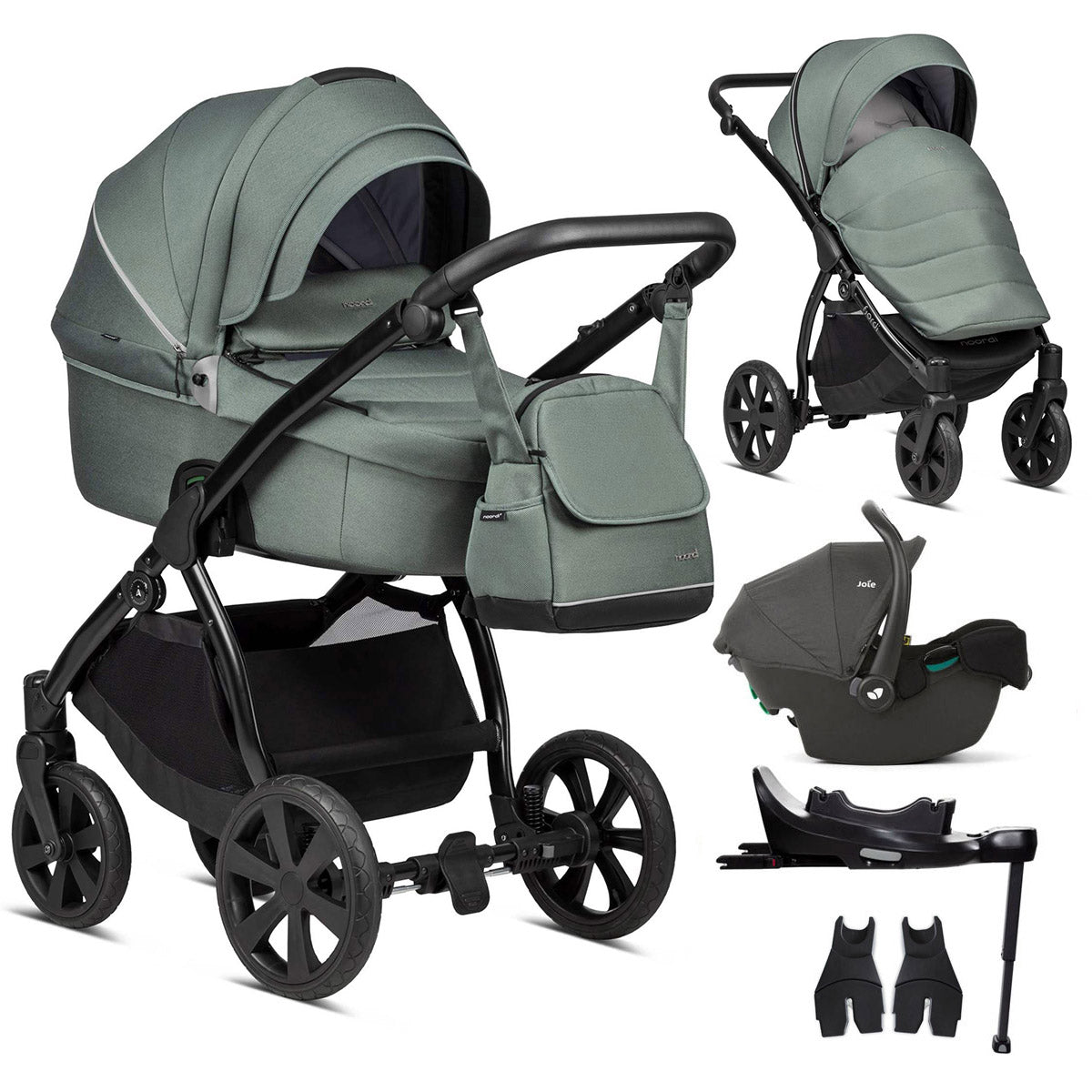 Noordi Fjordi V1 3in1 with Joie i-Snug 2 Car Seat, Fern