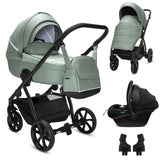 Noordi Fjordi V2 Leather - 3in1 Travel System with Travel Carrier i-Size Car Seat