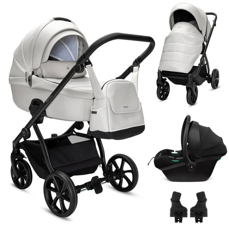 Noordi Fjordi V2 Leather - 3in1 Travel System with Terra i-Size Car Seat