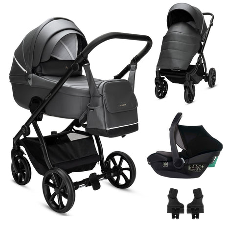Noordi Fjordi V2 Leather - 3in1 Travel System with Travel Carrier i-Size Car Seat