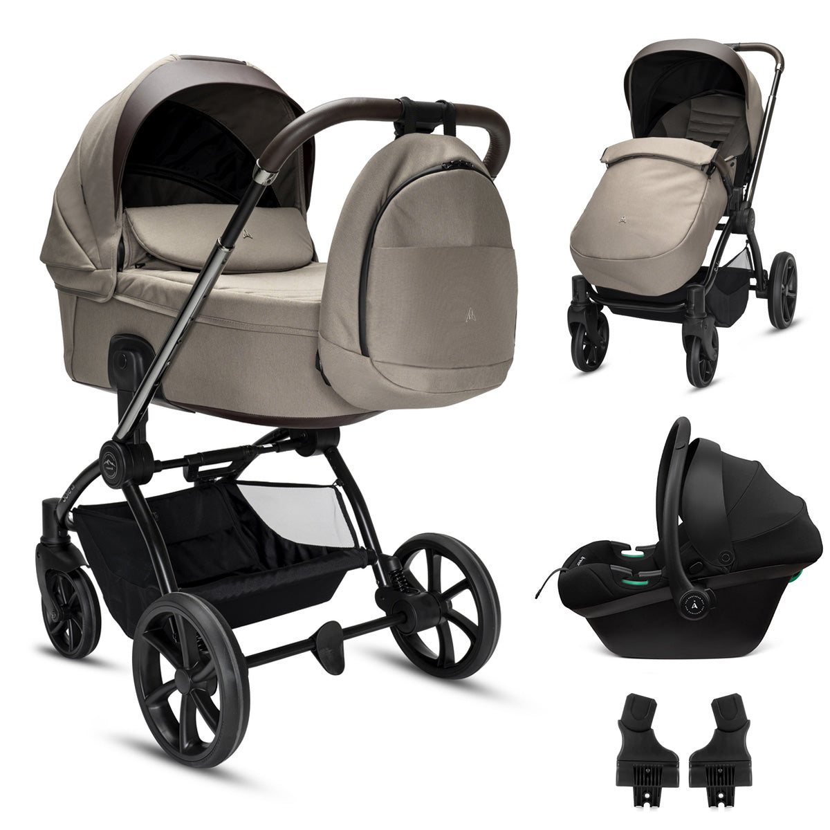 Noordi Sole V3 - 3in1 Travel System with ThermoCot Carrycot + Terra i-Size Car Sea
