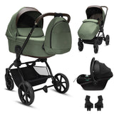 Noordi Sole V3 - 3in1 Travel System with ThermoCot Carrycot + Terra i-Size Car Sea