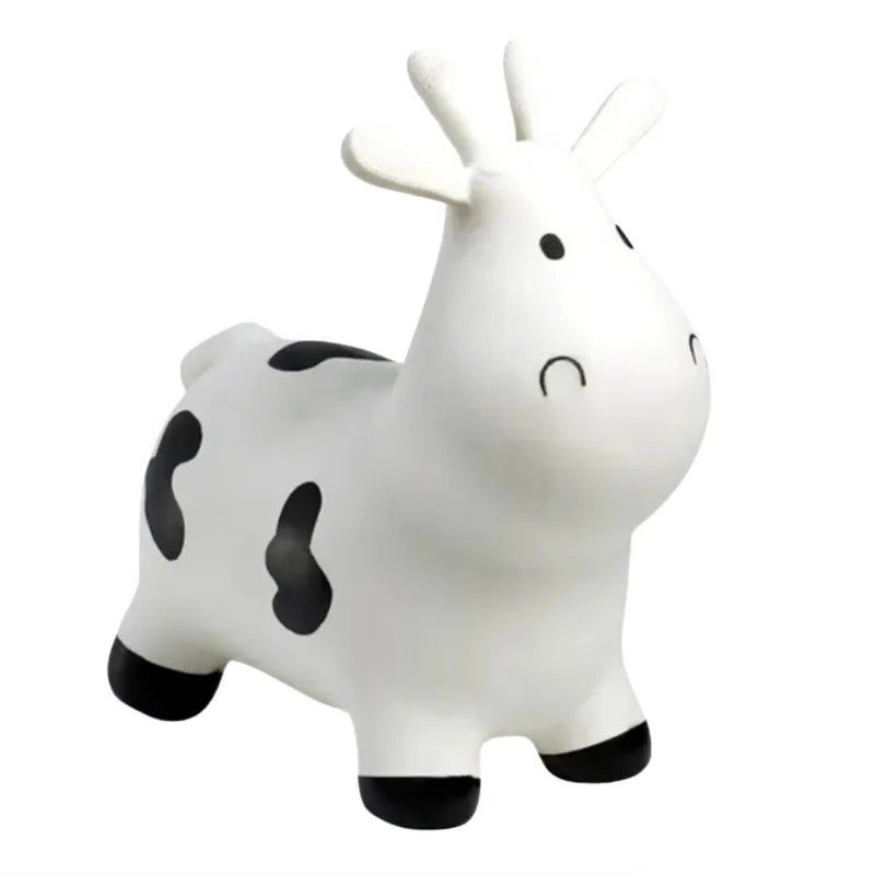 Happy Hopperz White Cow Hopper Inflatable Bouncy Ride-On Toy