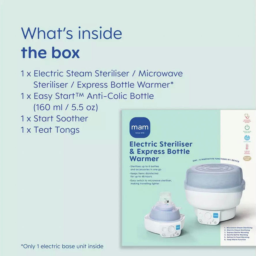 MAM Electric Steriliser & Express Bottle Warmer - Grey