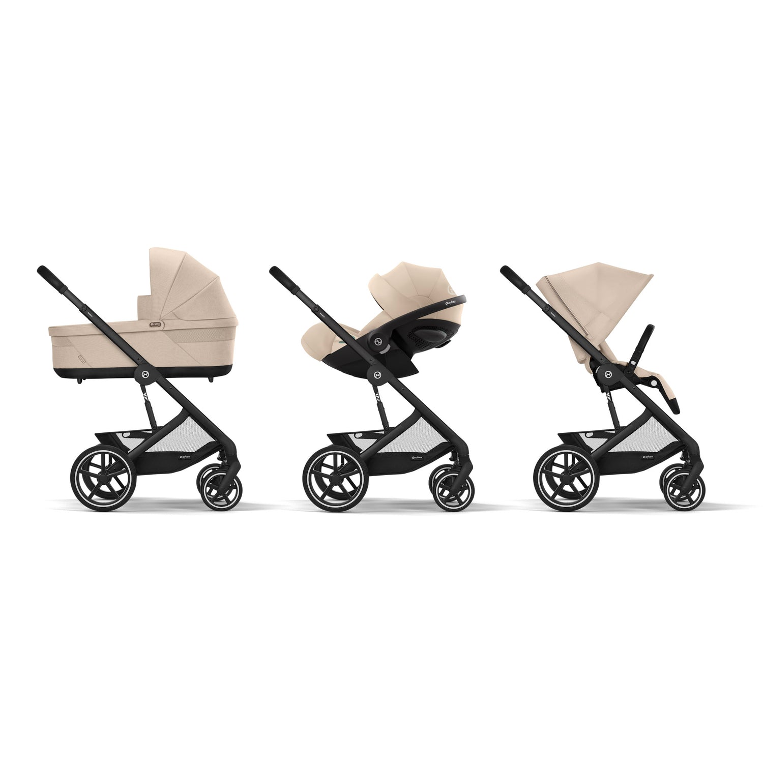 Cybex Balios S Lux Travel System with Cloud G Plus Car Seat, Almond Beige