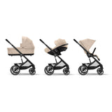 Cybex Balios S Lux Travel System with Cloud G Plus Car Seat, Almond Beige