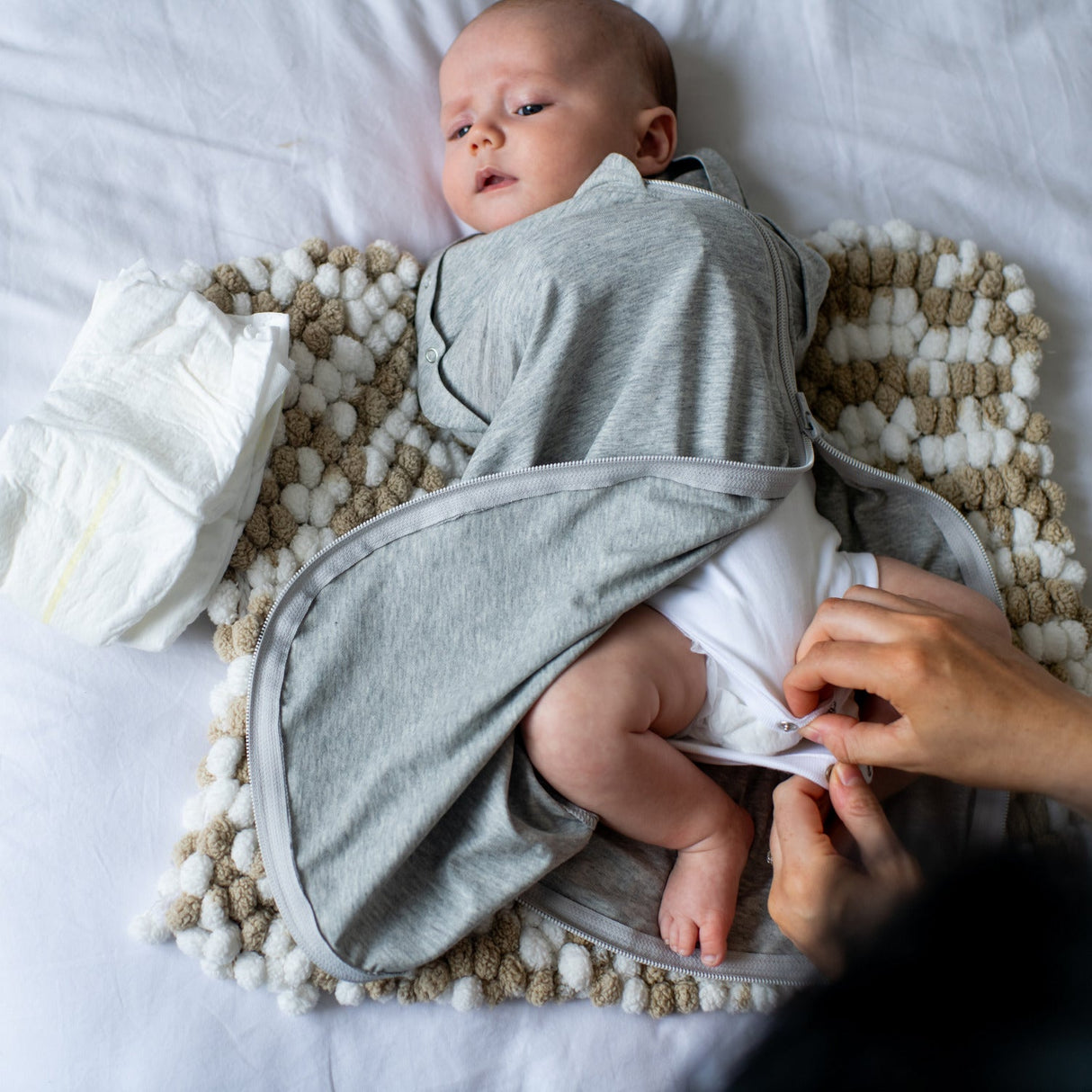Tommee Tippee swaddle bag 0-3 months 1 tog Grey Marl