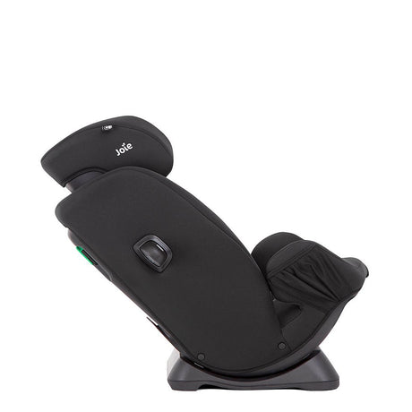 A black Joje infant car seat shown from a side profile view against a solid white background.