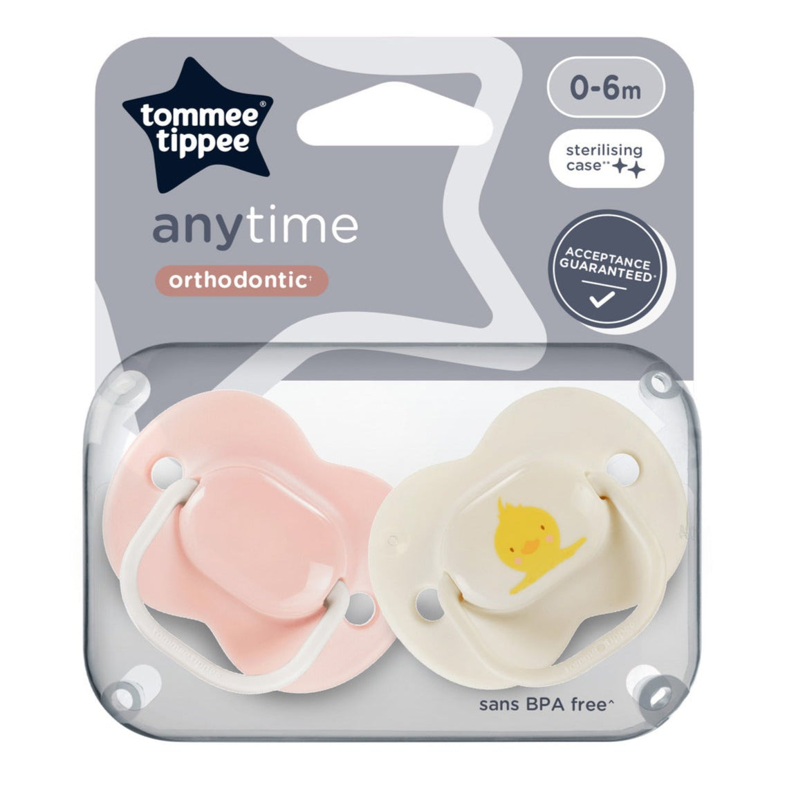 Tommee Tippee  Anytime soothers 0-6 Months (2 pack)