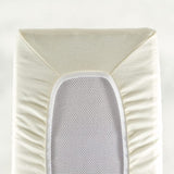 Giggle Baby - 2 Pack Organic small round end Pram/Crib sheets To fit mattress: up to 73cm x 30cm. Cream.