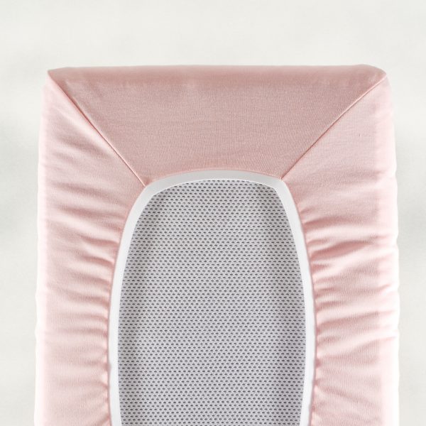 Giggle Baby - 2 Pack Organic small round end Pram/Crib sheets. To fit mattress: up to 73cm x 30cm. Pink.
