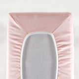 Giggle Baby - 2 Pack Organic small round end Pram/Crib sheets. To fit mattress: up to 73cm x 30cm. Pink.