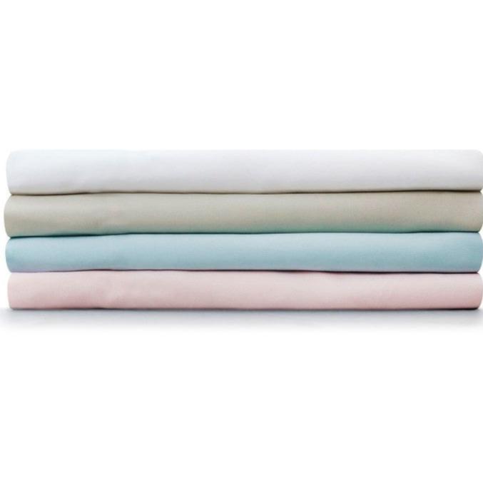 Giggle Baby - 2 Pack Organic large pram/Crib sheets To fit mattress: up to 95cm x 40cm. White.