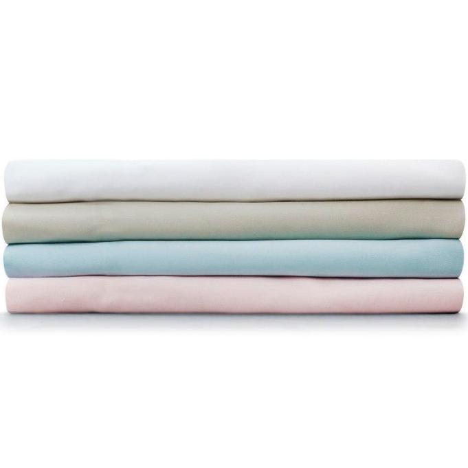 Giggle Baby - 2 Pack Organic large pram/Crib sheets to fit mattress: up to 95cm x 40cm. Cream.
