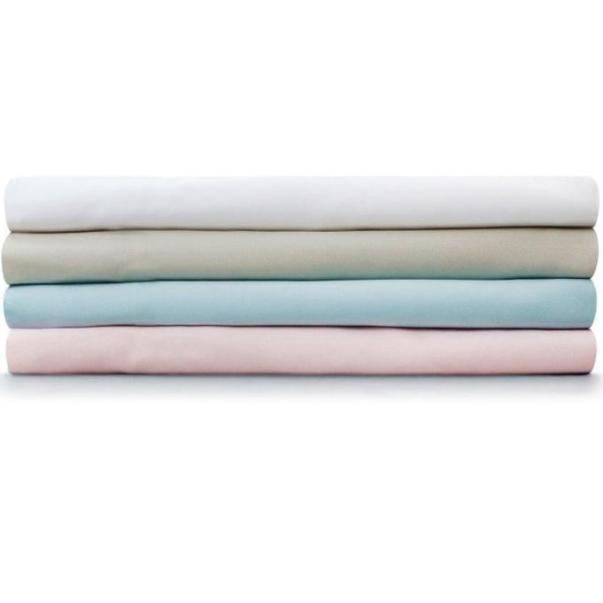 Giggle Baby - 2 Pack Organic Large travel cot sheets. Up to 105cm x 75cm . White.