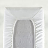 Giggle Baby - 2 Pack Organic Cot sheets. To fit mattress: approx. 120cm x 60cm. White.