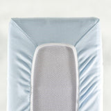 Giggle Baby - 2 Pack Organic Cot bed sheets. To fit mattress: approx. 140cm x 70cm. Sky Blue.