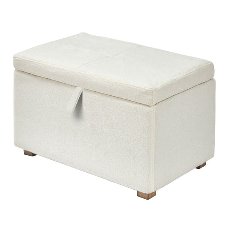 Gaia Serena Footstool - Chalk Boucle//Oak
