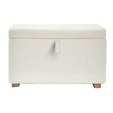 Gaia Serena Footstool - Chalk Boucle//Oak