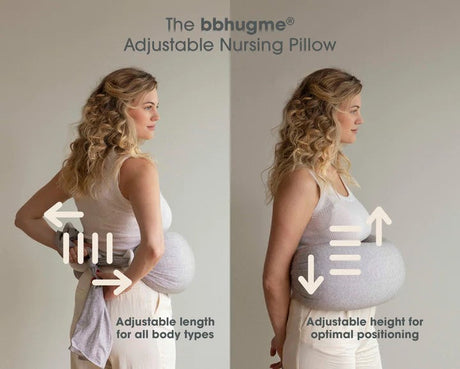 bbhugme Nursing Pillow Blue Melange
