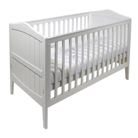 Babylo Exclusive Clara Deluxe 32mm Solid Wooden Ends- Cot Bed White