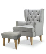 BabyLo Soothe Easy Nursing Chair & Rocker With Stool, Grey