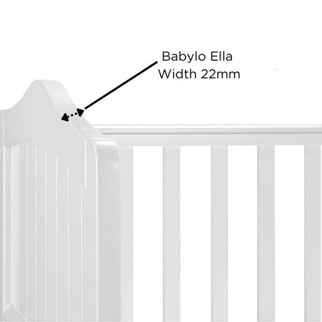 Babylo Ella - Cot Bed White (22mm Ends)