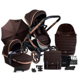 iCandy Peach 7 Complete Luxury Single to Double Pushchair & Travel System Bundle, Pecan