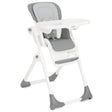 Gray and white high chair on a white background