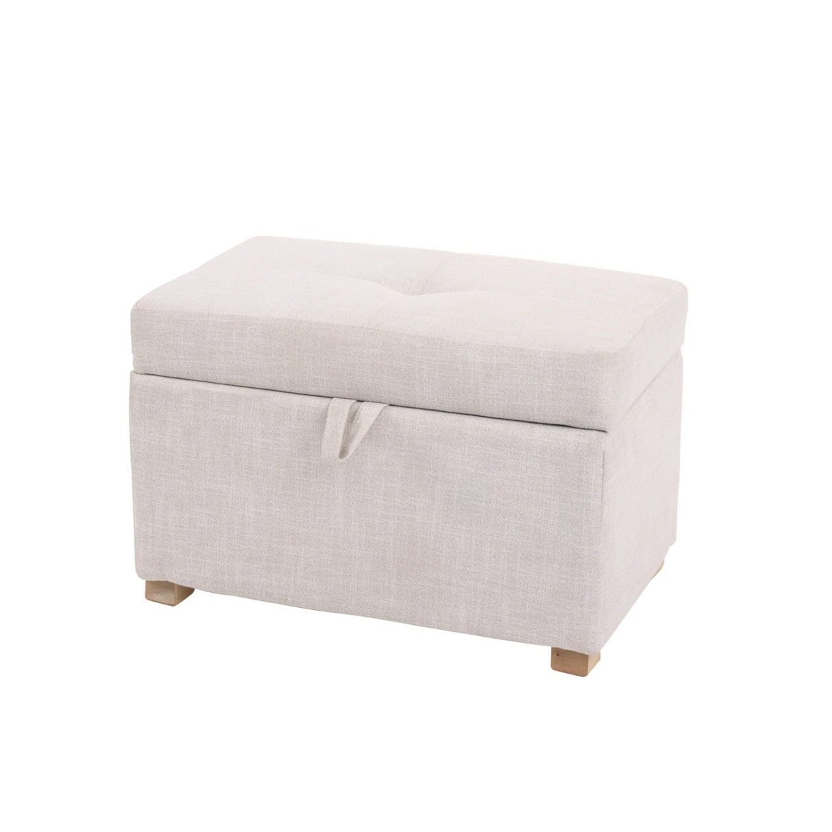 Gaia Serena Footstool - Oatmeal/Oak