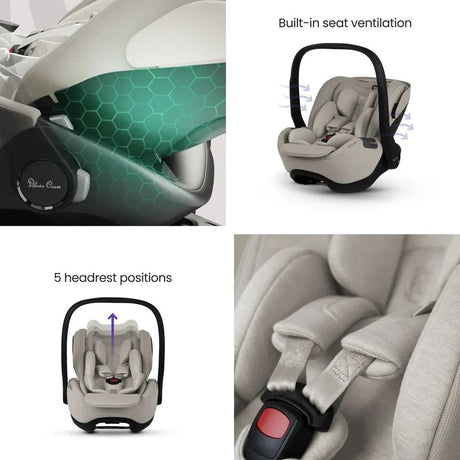 Silver Cross Cove Ultimate 360 Infant Car Seat Bundle, Champagne