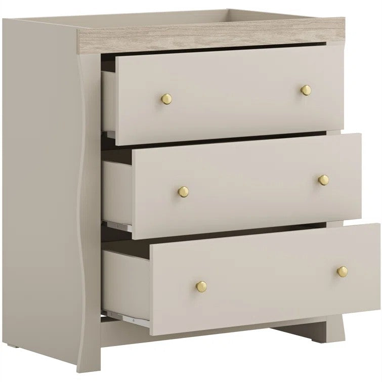 Celeste Dresser with changer. Cashmere/Gray ash