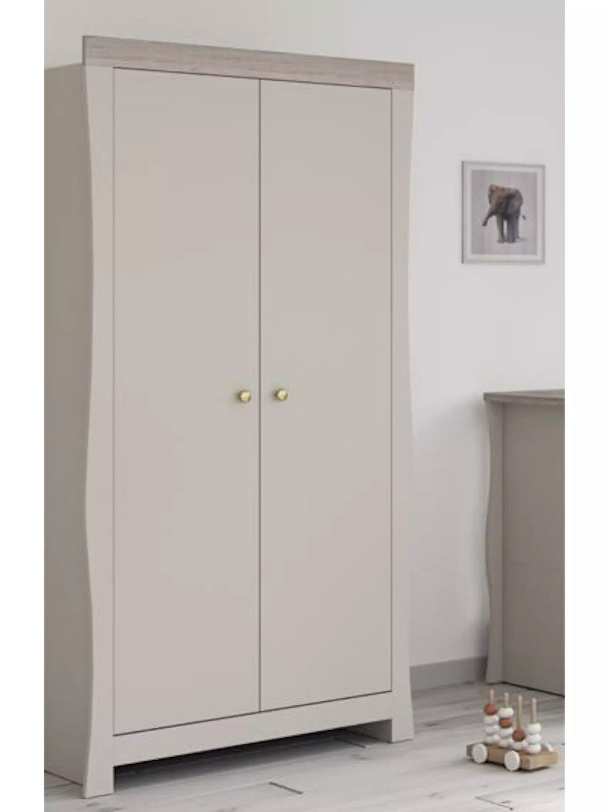 Celeste Wardrobe 2-door Cashmere/Gray ash