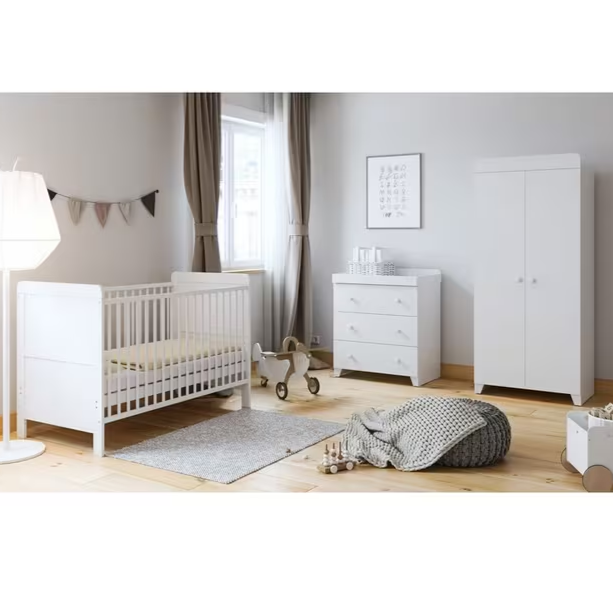 Classic 2-Piece Nursery Furniture Set – White