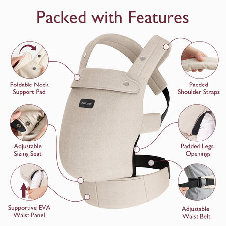 Momcozy Baby Carrier Cotton Khaki