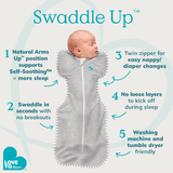 Love To Dream Swaddle Up Small (8-13lbs) 1.0TOG Dusty Pink
