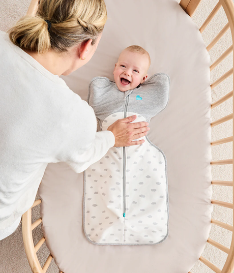 Love To Dream Swaddle Up Medium (13-19lbs) 1.5TOG Light Olive Mini Cloud