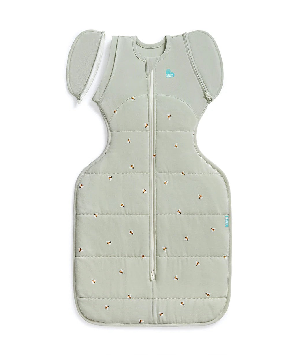 Love To Dream Swaddle Up Transition Bag Medium (13-19lbs) 2.5TOG Olive Bees