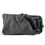Black travel bag on a white background