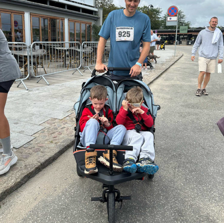 Out 'n' About Nipper Double V6 Plus All-Terrain Pushchair - Rocksalt Grey