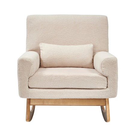 Gaia Serena Rocking/Feeding chair Biscuit Boucle - Oak Legs