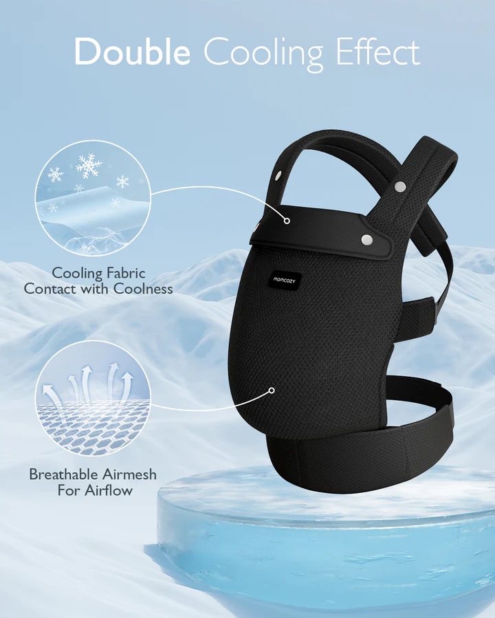 Momcozy Baby Carrier (3M+ Air Mesh - Black)